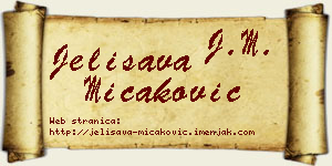 Jelisava Micaković vizit kartica